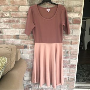 LuLaRoe Nicole L- Dusty Rose and pale pink